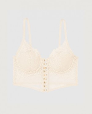 Lencería La Senza Front-Close Bra Top Mujer Pearl | yRemv3LU