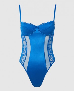 Lencería La Senza Unlined Bodysuit Mujer Azules Oscuro | Yr16Q4sH