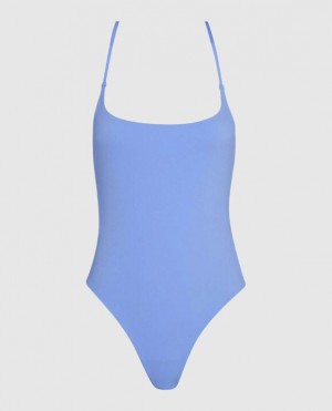 Lencería La Senza Unlined Microfiber Bodysuit Mujer Azules | KdVqBGVD