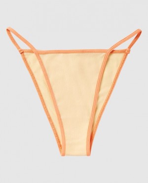 Ropa Interior La Senza Acanalado Mini Cheeky Panty Mujer Amarillo Claro | bTLCN8Cc