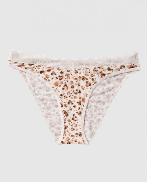 Ropa Interior La Senza Bikini Panty Mujer Creme Leopardo | C7aJ2Qvq