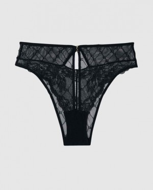 Ropa Interior La Senza Encaje Cheeky Panty Mujer Negras | dnUrMdrT