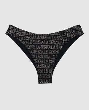 Ropa Interior La Senza High Leg Cheeky Panty Mujer Negras | uaFvwBHW