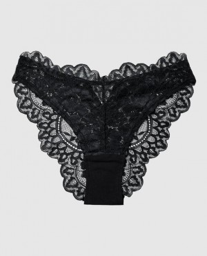 Ropa Interior La Senza High Leg Cheeky Panty Mujer Negras | htYhoeQV