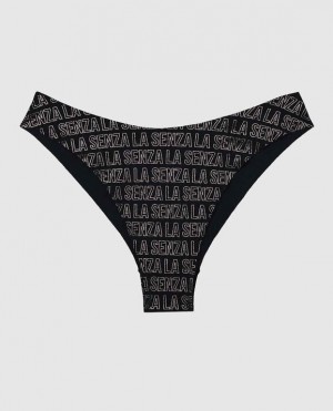 Ropa Interior La Senza High Leg Cheeky Panty Mujer Negras | u60pQfp4