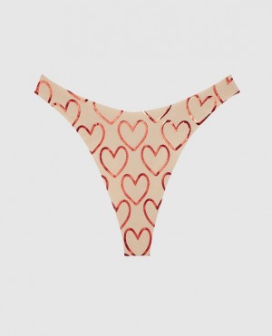 Ropa Interior La Senza High Leg Tanga Panty Mujer Foiled Hearts Rosetan | P7jSrCCM