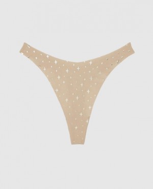 Ropa Interior La Senza High Leg Tanga Panty Mujer Stardust Sparkle Rosetan | U6v2okW8