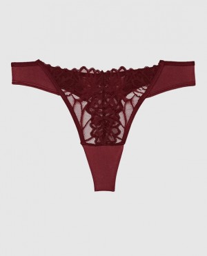 Ropa Interior La Senza High Leg Tanga Panty Mujer Rojas Burdeos | 8fLDB89b