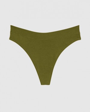 Ropa Interior La Senza High Leg Tanga Panty Mujer Avocado | hSExrqcW