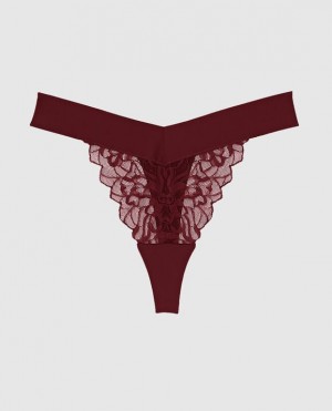 Ropa Interior La Senza High Leg Tanga Panty Mujer Rojas Burdeos | yLdJ62Zw