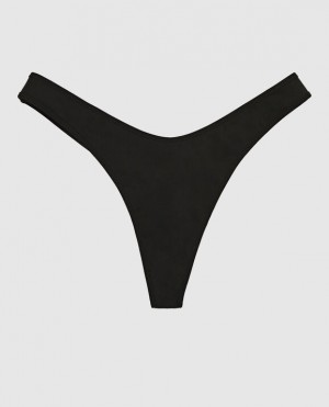 Ropa Interior La Senza High Leg Tanga Panty Mujer Negras | BQ9IOt7b