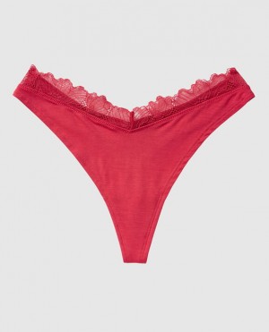 Ropa Interior La Senza High Leg Tanga Panty Mujer Sweet Raspberry | YpfFdF3K