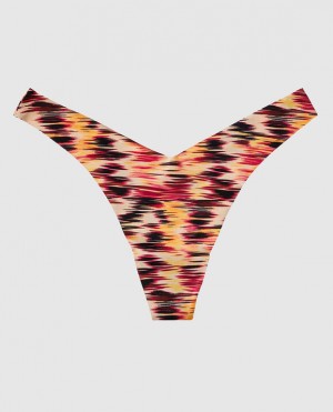 Ropa Interior La Senza High Leg Tanga Panty Mujer Warm Ikat Waves | Mcfh0Dyw