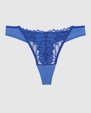 Ropa Interior La Senza High Leg Tanga Panty Mujer Azules Oscuro | d4vxxii4