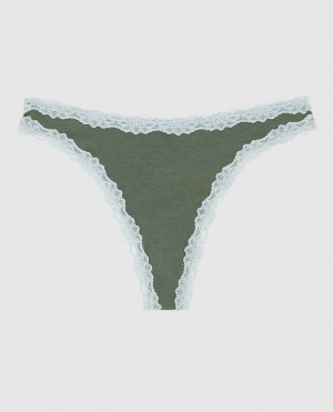 Ropa Interior La Senza High Leg Tanga Panty Mujer Verde Menta | TYB3Zk82