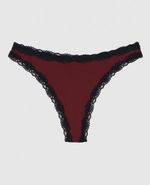 Ropa Interior La Senza High Leg Tanga Panty Mujer Rojas Burdeos | nNz96gnY