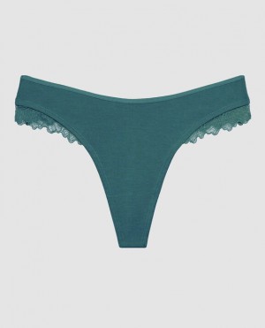 Ropa Interior La Senza High Leg Tanga Panty Mujer Tidal Turq | TxO2QKuw