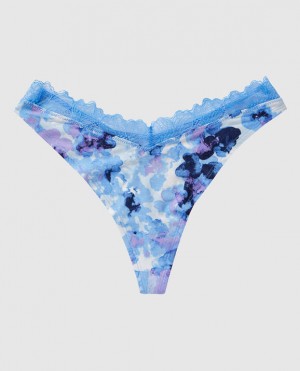 Ropa Interior La Senza High Leg Tanga Panty Mujer Azules | jumET3QA