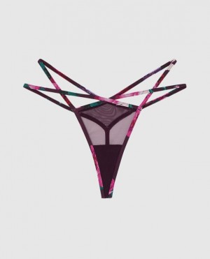 Ropa Interior La Senza Mesh G-String Panty Mujer Moradas | KtaDKy5O