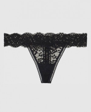 Ropa Interior La Senza Tanga Panty Mujer Negras | PlufNUhf