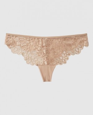 Ropa Interior La Senza Tanga Panty Mujer Rosas Marrones | Q2sy4tbd