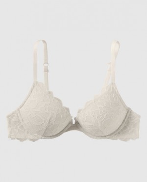 Bras La Senza Push Up Plunge Mujer Creme | Mm5OM9QW