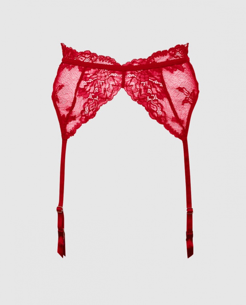 Lencería La Senza Encaje Garter Panty Mujer Rojas | ttDORH5e