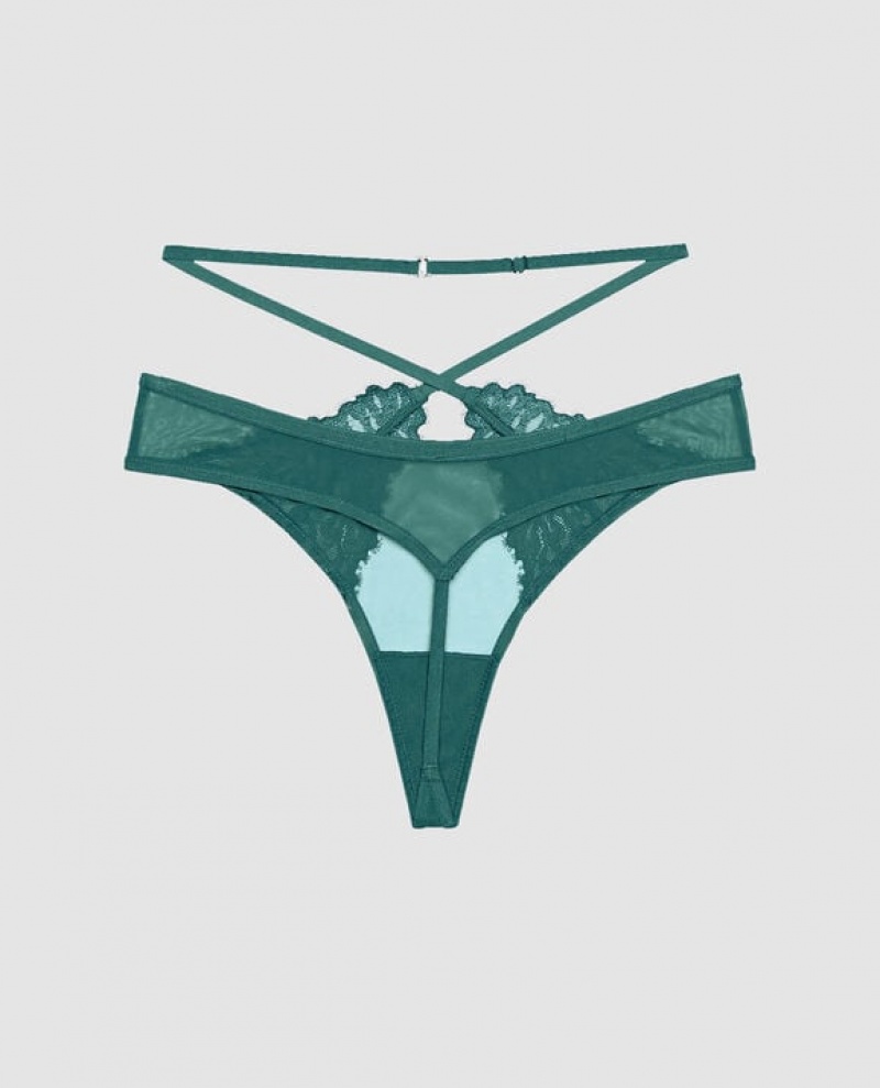 Lencería La Senza High Cintura G-String Panty Mujer Tidal Turq | e1eaRoRb