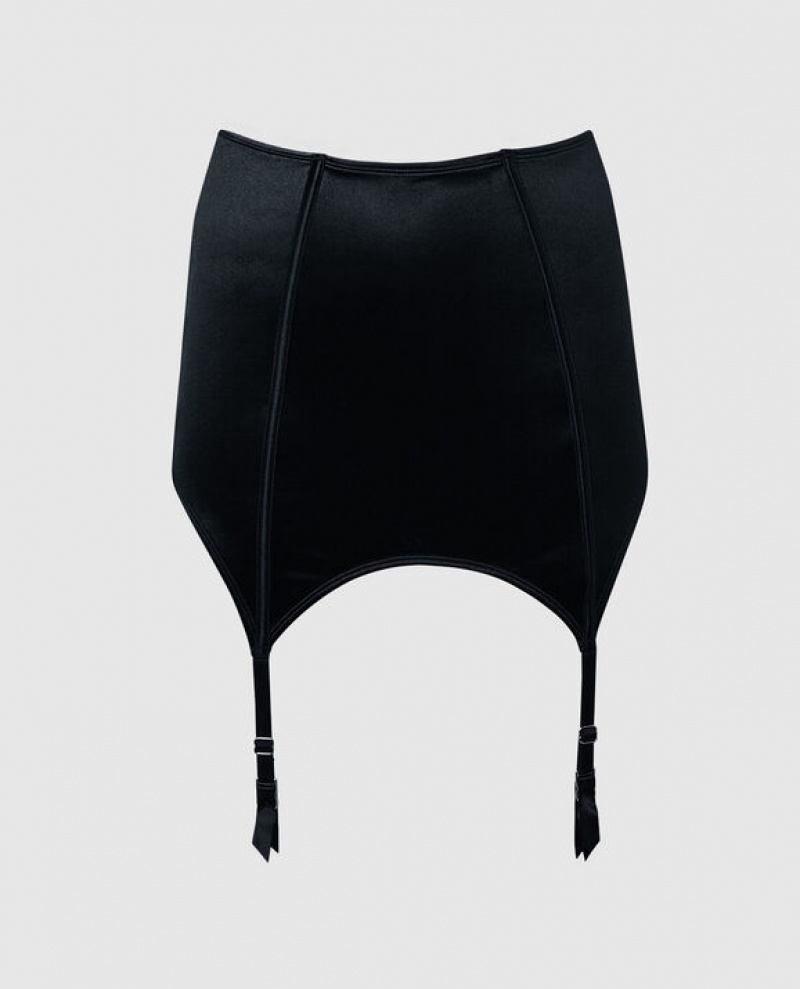 Lencería La Senza High Cintura Garter Skirt Mujer Negras | SHbutagA