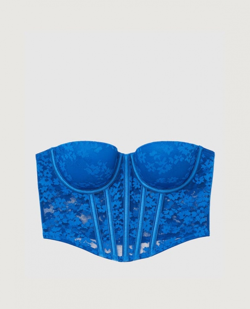 Lencería La Senza Lightly Forro Strapless Bra Top Mujer Azules Oscuro | uasvkzg9