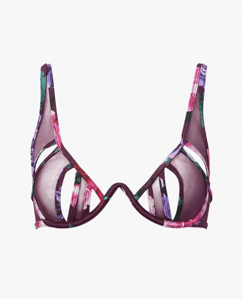 Lencería La Senza Mesh Bra Mujer Moradas | d93p9w4Y