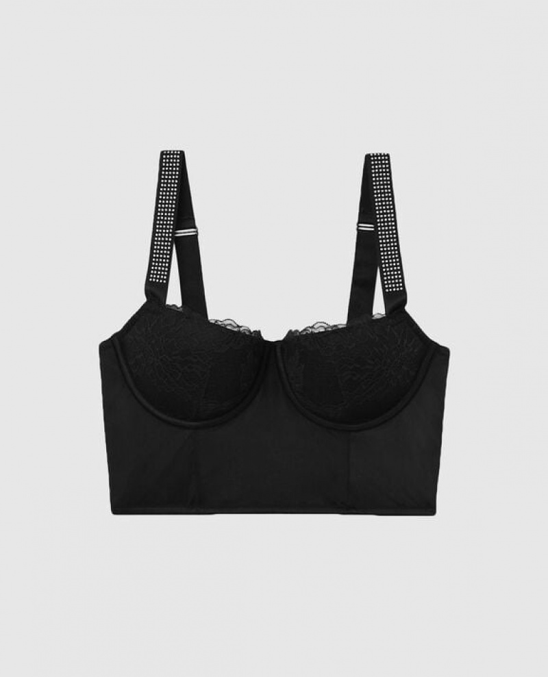 Lencería La Senza Push Up Bra Top Mujer Negras | v5v8pdEi