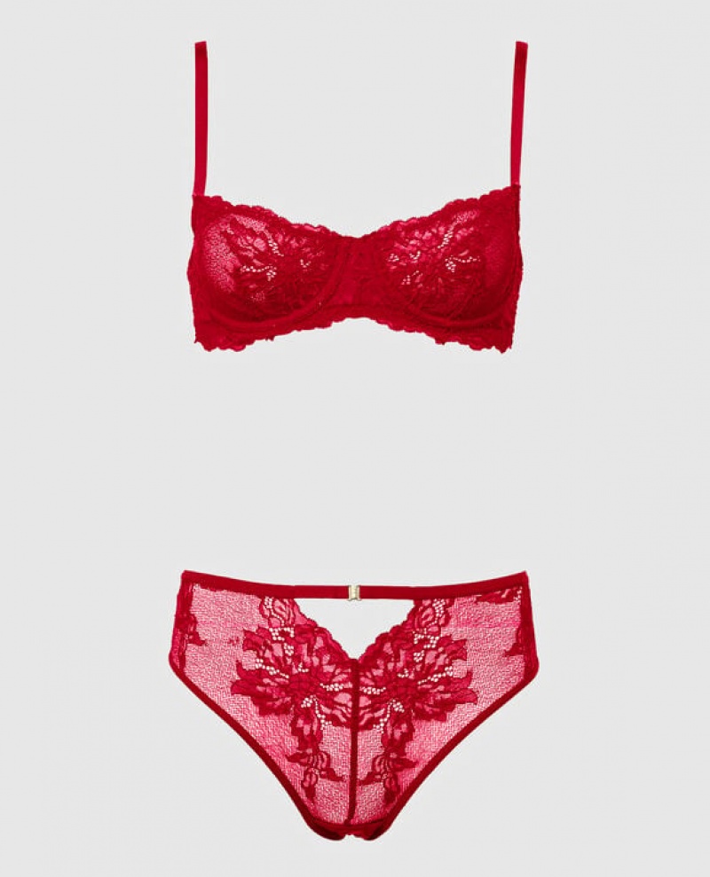 Lencería La Senza Unlined Balconette Bra Mujer Rojas | IuB1X9LV