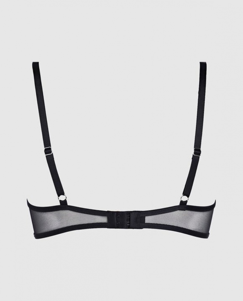 Lencería La Senza Unlined Mesh Bra Mujer Negras | zVbOYYMG