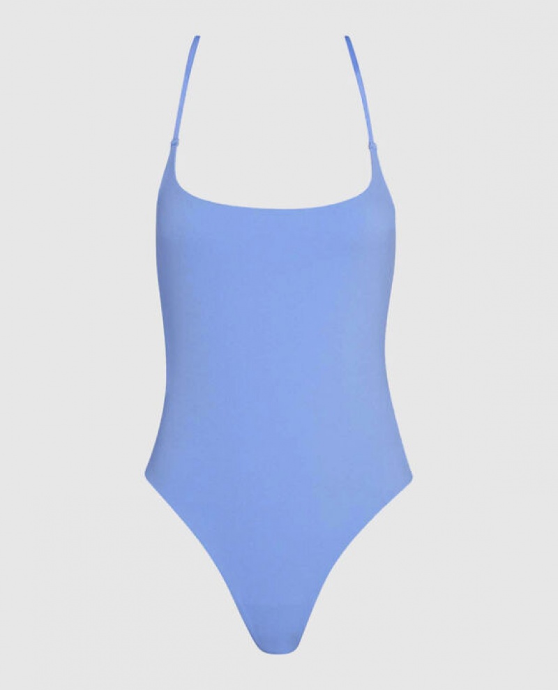 Lencería La Senza Unlined Microfiber Bodysuit Mujer Azules | KdVqBGVD