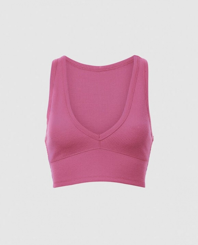 Ropa De Dormir La Senza Waffle Crop Mujer Rosas | tfRuVkRd