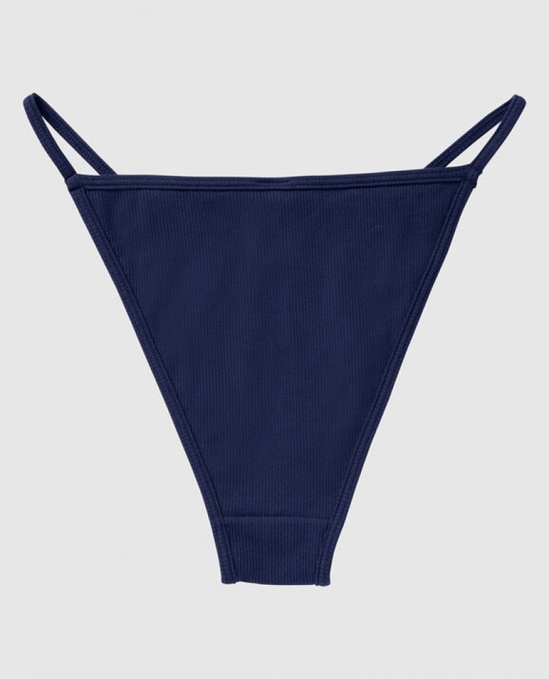 Ropa Interior La Senza Acanalado Mini Cheeky Panty Mujer Azul Marino | vwik8eMQ