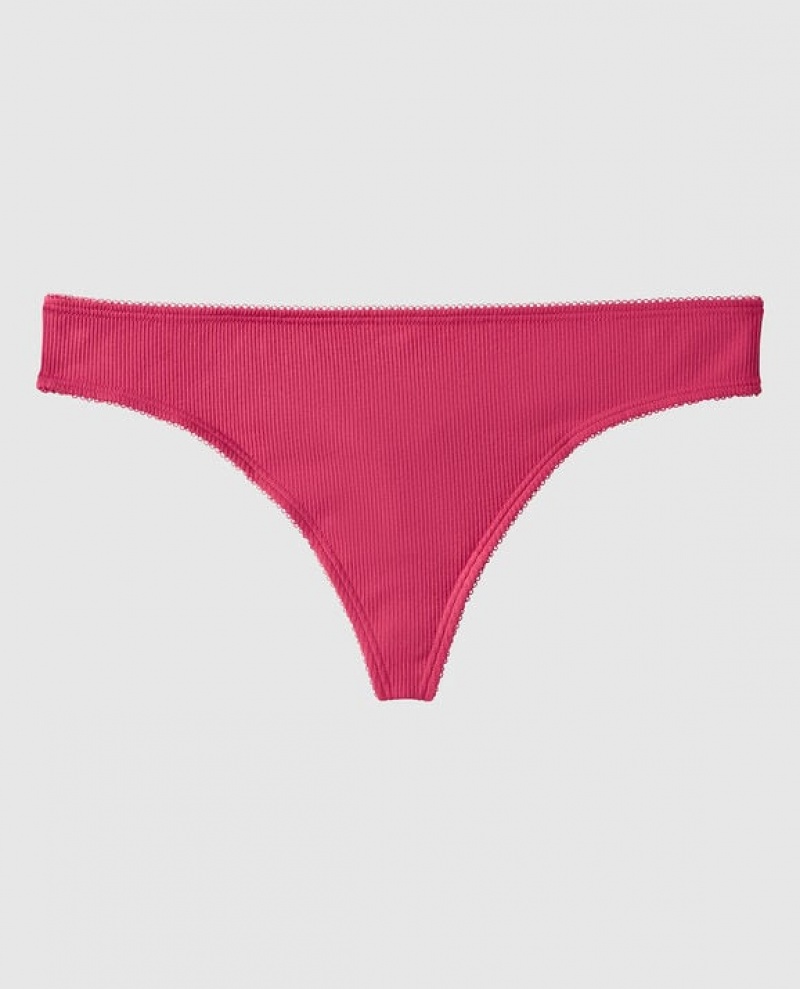 Ropa Interior La Senza Acanalado Tanga Panty Mujer Sweet Raspberry | M1vUQhsG