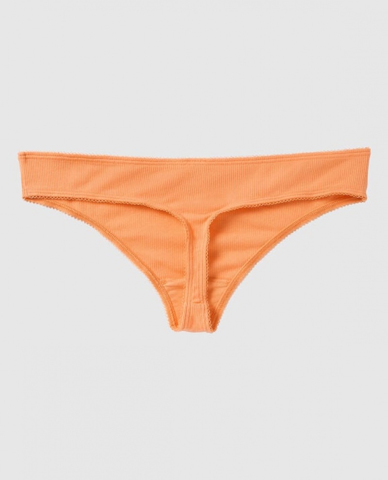 Ropa Interior La Senza Acanalado Tanga Panty Mujer Naranjas Creme | VZlQb9Xe