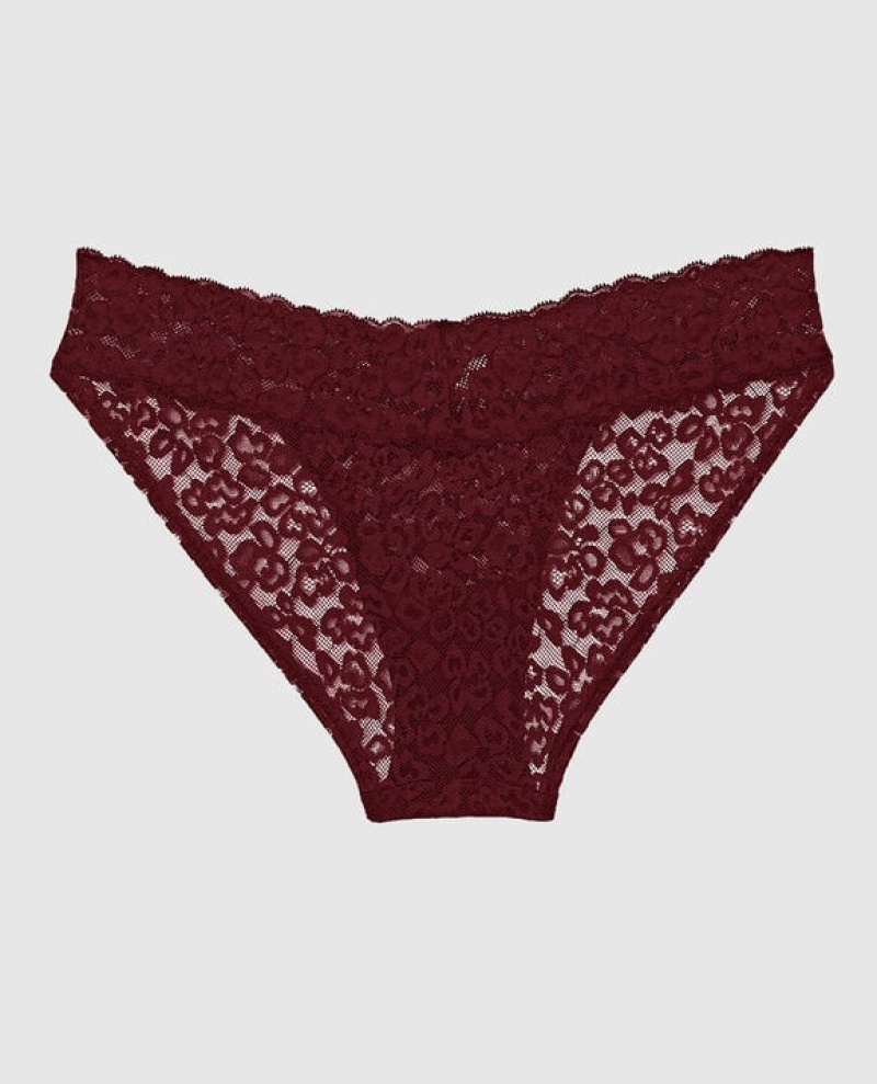 Ropa Interior La Senza Bikini Panty Mujer Rojas Burdeos | FpHSKCV9