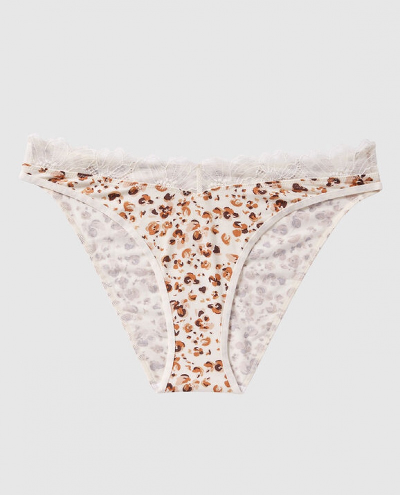 Ropa Interior La Senza Bikini Panty Mujer Creme Leopardo | C7aJ2Qvq