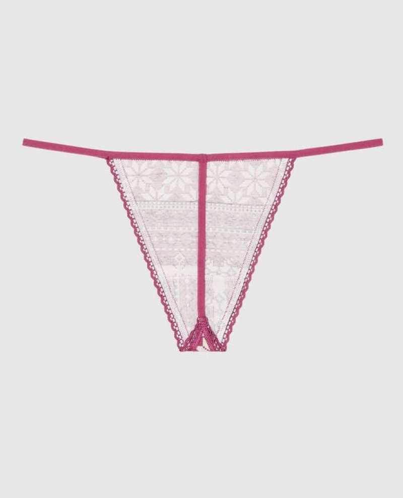 Ropa Interior La Senza G-String Panty Mujer Rosas | UEEv2ckj