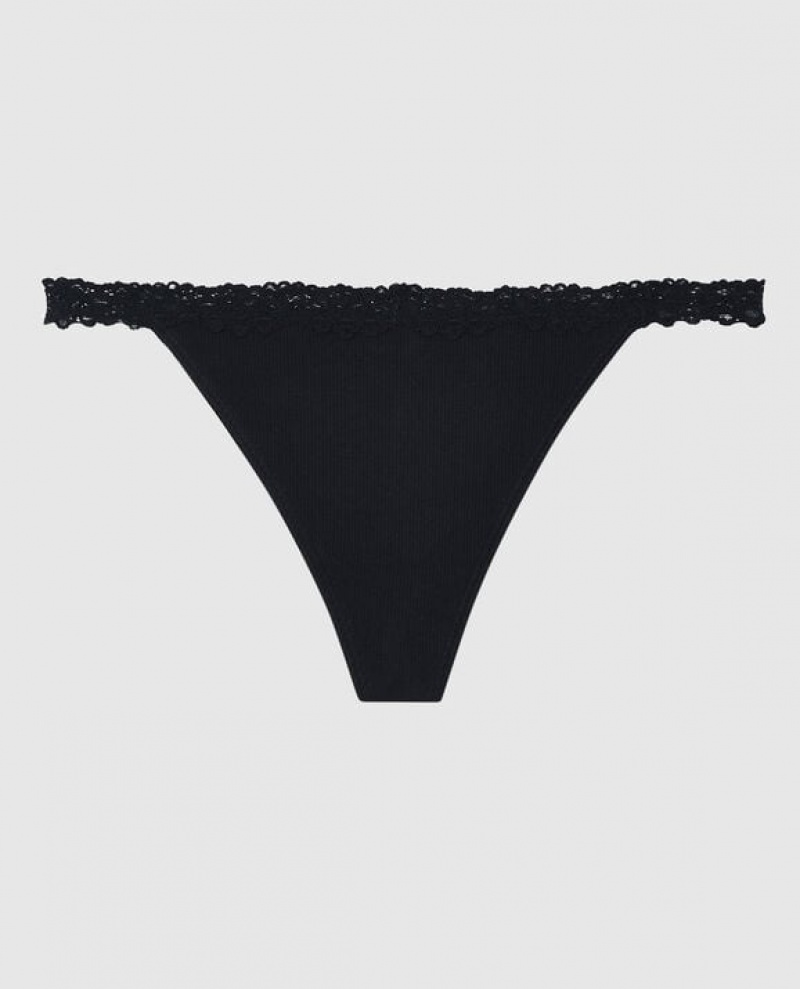 Ropa Interior La Senza G-String Panty Mujer Negras | Ri3XE7jQ