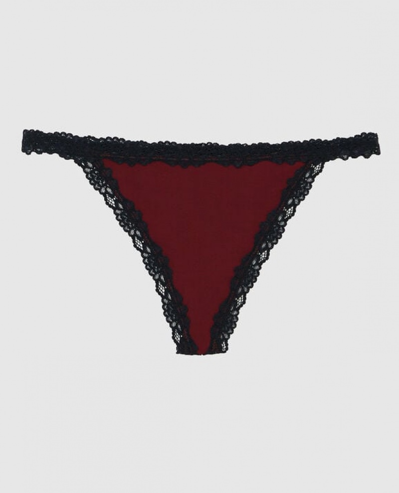 Ropa Interior La Senza G-String Panty Mujer Rojas Burdeos | yLoSspGk