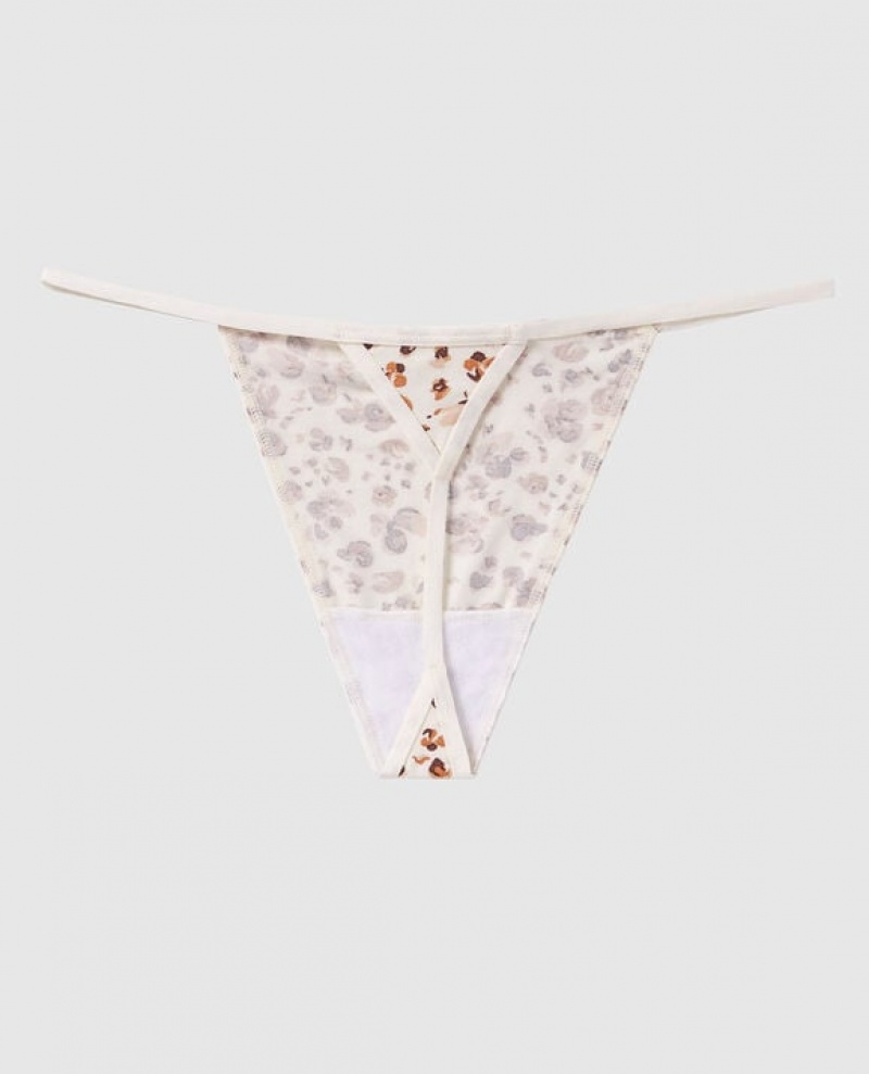 Ropa Interior La Senza G-String Panty Mujer Creme Leopardo | 4htxsBO6