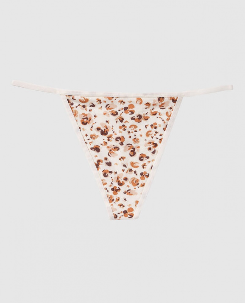 Ropa Interior La Senza G-String Panty Mujer Creme Leopardo | 4htxsBO6