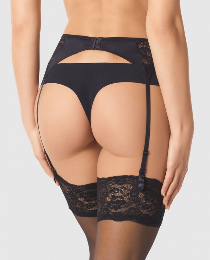 Ropa Interior La Senza Garter with Encaje Mujer Negras | mxszi18i