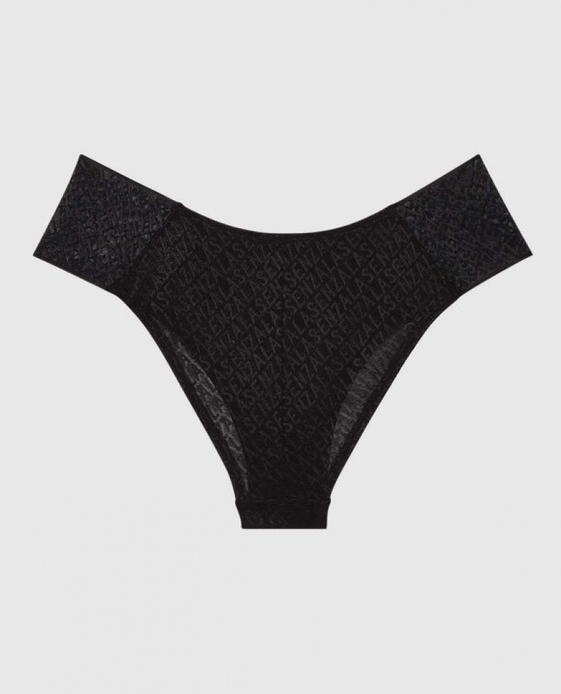 Ropa Interior La Senza High Cintura Cheeky Panty Mujer Negras | 5CZJNK4P