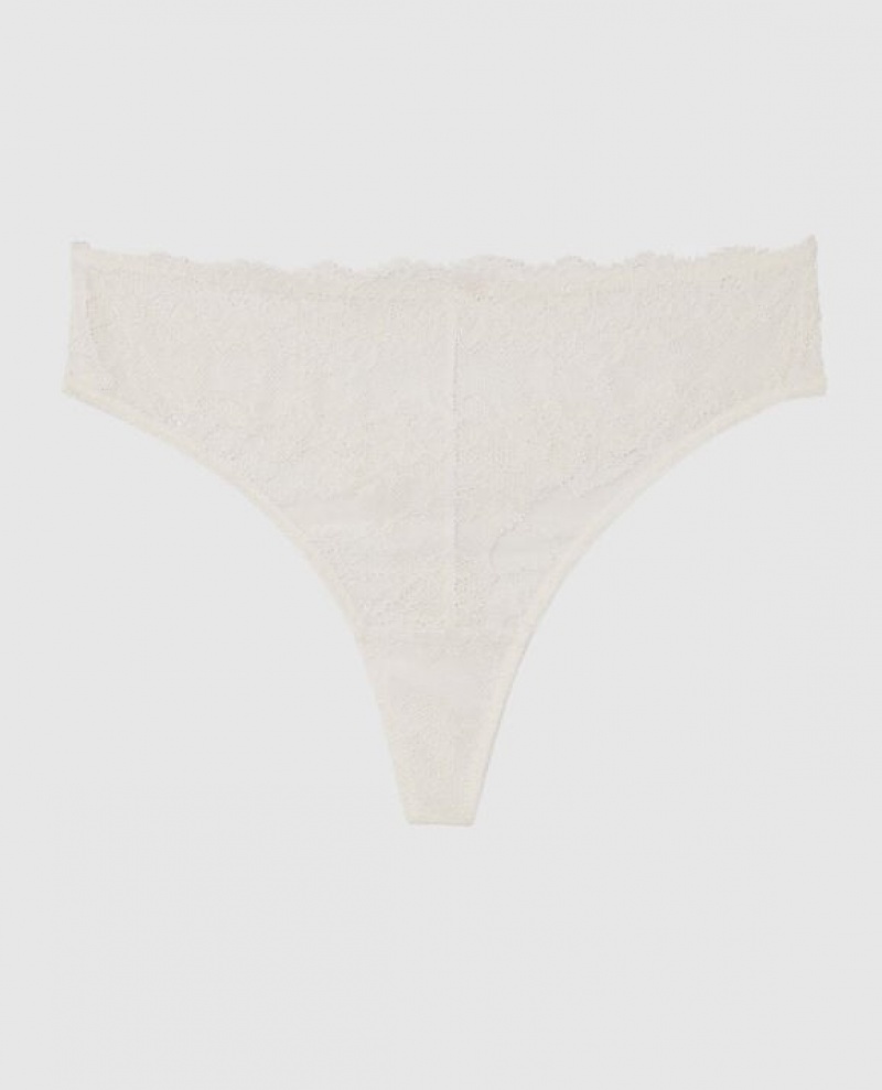 Ropa Interior La Senza High Cintura Tanga Panty Mujer Blancas | ighgzLLB