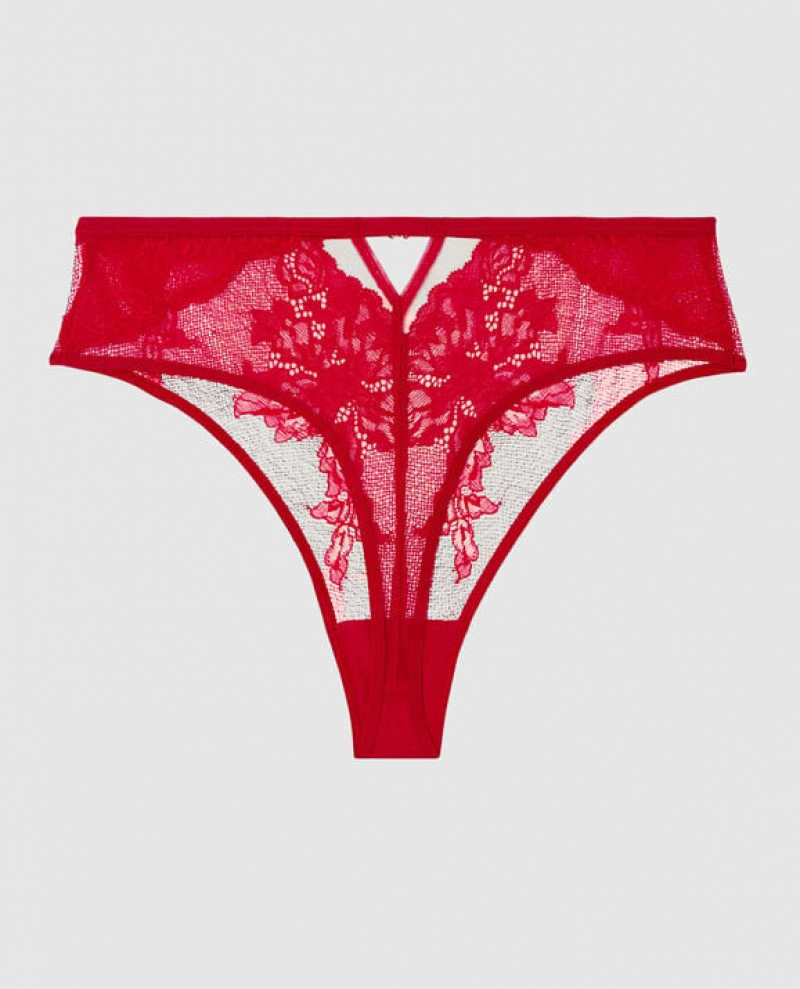 Ropa Interior La Senza High Cintura Tanga Panty Mujer Rojas | TufWZ0Hb